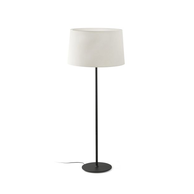 Faro Windsor – stehlampe – Ø 64 x 160 x 37,5 cm – mattschwarz und leinen