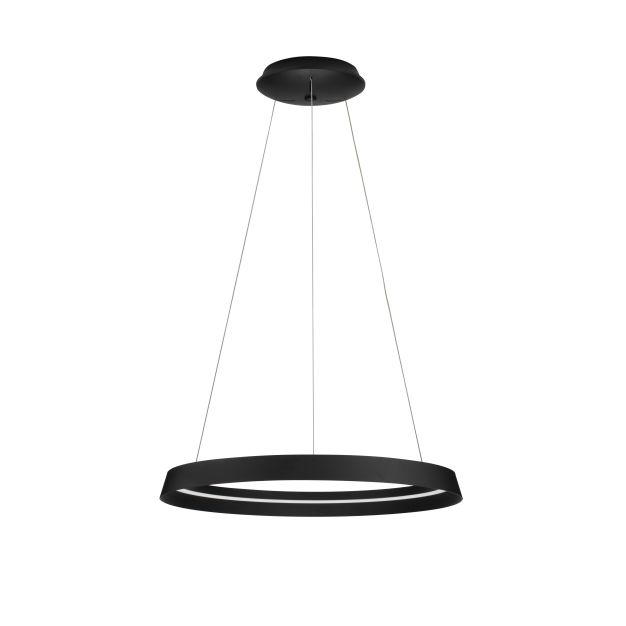 Nova Luce Ormi - Hängelampe - Ø 60 x 150 cm - 52W dimmbar LED inkl. - Sand schwarz