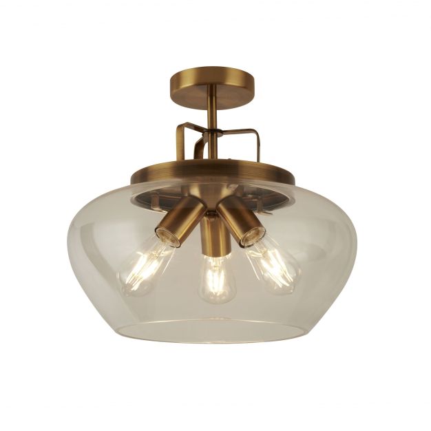 Searchlight Boule - Deckenleuchte - Ø 40 x 36 cm - Bronze