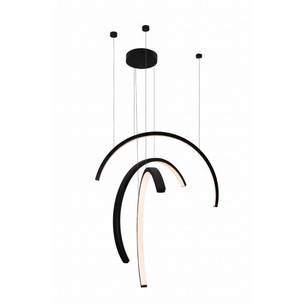 Maxlight Trio Arc - Hängeleuchte - 80 x 180 cm - 3 x 21W LED inkl. - schwarz