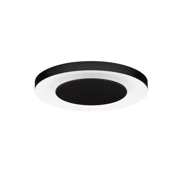 Nova Luce Pada - Deckenleuchte - Ø 60 x 5 cm - 37W dimmbar LED inkl. - Sand schwarz und Weiß