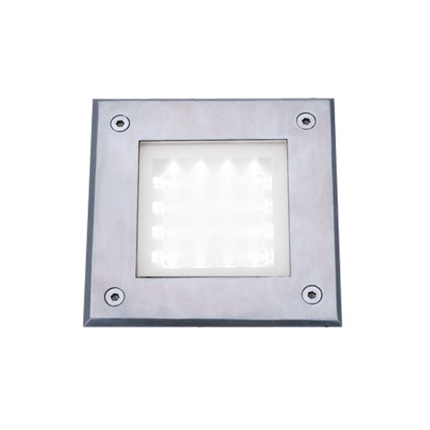 Searchlight LED Outdoor - Bodenstrahler für den Außenbereich - 15 x 15 x 12,4 cm - 1W LED inkl. - IP68 - Edelstahl