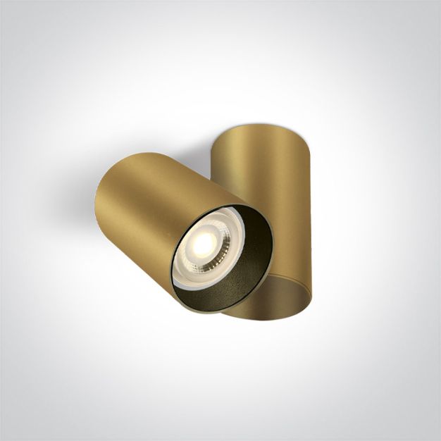 ONE Light Duplo - Aufbaustrahler - 11,6 x 5,8 x 9,5 cm - gold