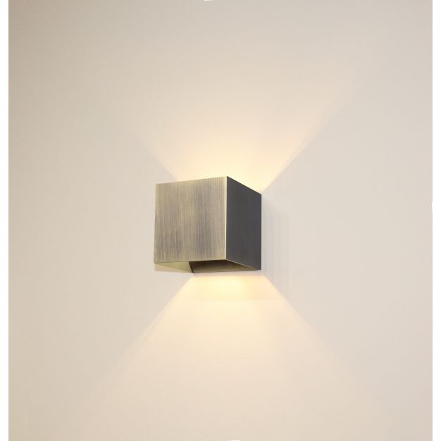 Artdelight Gymm - wandleuchte - 10 x 10 x 10 - antik bronze