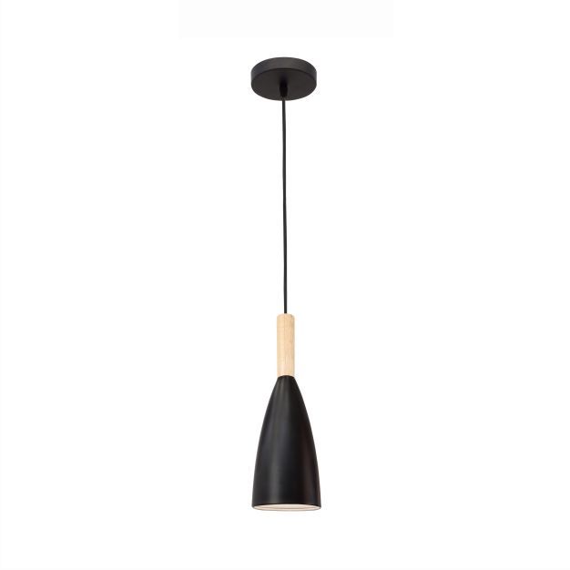 Nova Luce Grant - Pendelleuchte - Ø 9 x 155 cm - schwarz und braun