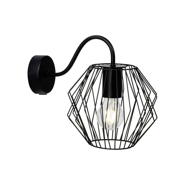 Brilliant Noris - Wandleuchte mit Schalter - 19,5 x 28 x 23,5 cm - schwarz
