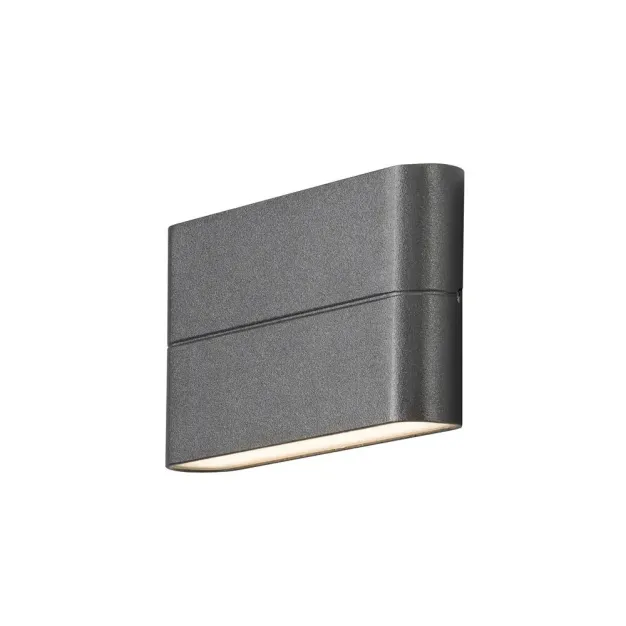 Konstsmide Chieri – außenwandleuchte – 17 x 3 x 9 cm – 12W LED inkl. – IP54 – anthrazit