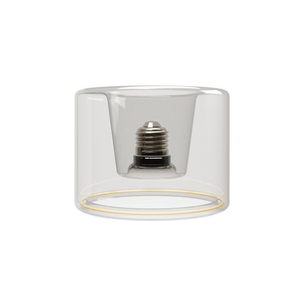 Creative Cables LED-Lampe Ghost Donut - Ø 12 x 9 cm - E27 - 6W dimmbar - 2200K - transparent