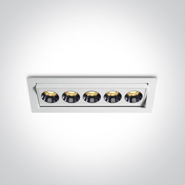 ONE Light Mirror Adjustable Boxes - Einbaustrahler - 158 x 50 mm, 150 x 43 mm Einbaumaß - inkl. 12W LED - weiß
