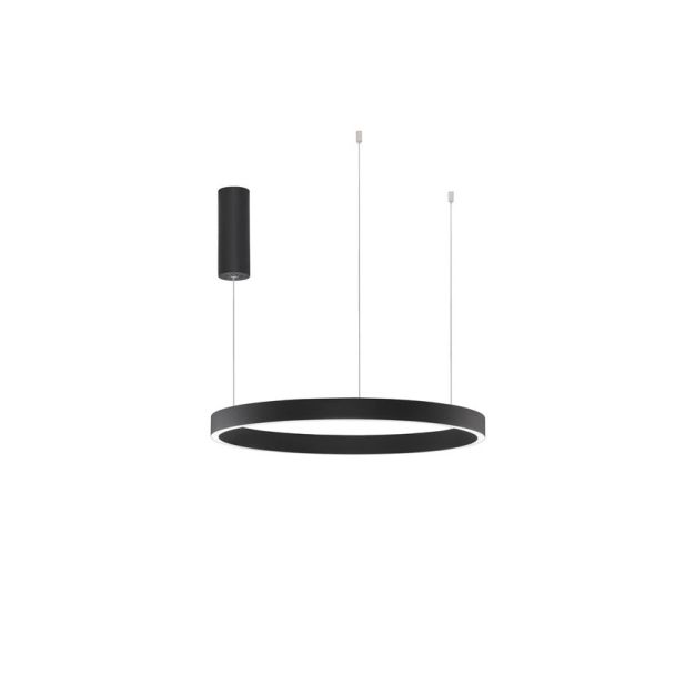 Nova Luce Sting - Pendelleuchte mit Fernbedienung - Ø 60 x 150 cm - 40W dimmbare LED inkl - schwarz