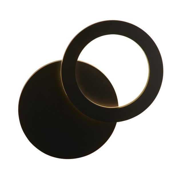 Searchlight Hyde - Außenwandleuchte - Ø 21 cm - 6W LED inkl - IP44 - schwarz