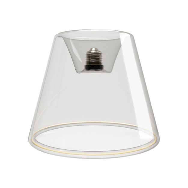 Creative Cables LED-Lampe Ghost Cone - Ø 19 x 15 cm - E27 - 6W - 2200K - transparent