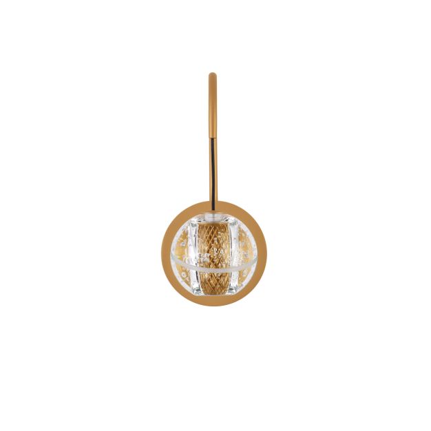 Nova Luce Licio - Wandleuchte - Ø 12 x 26 cm - 4W LED inkl. - gold