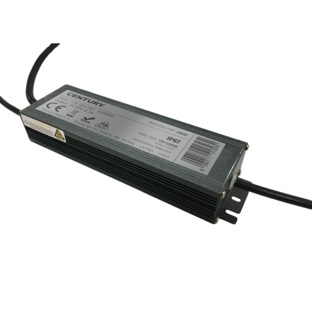 Century Italia Alimentatori - LED-Treiber - 24Vdc/230V - IP67 - 200W - nicht dimmbar