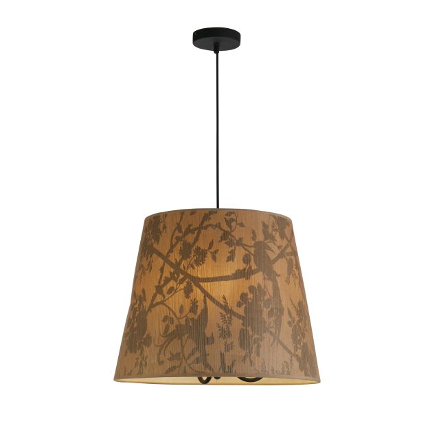 Searchlight Isla - Hängeleuchte - Ø 45 x 150 cm - braun und schwarz