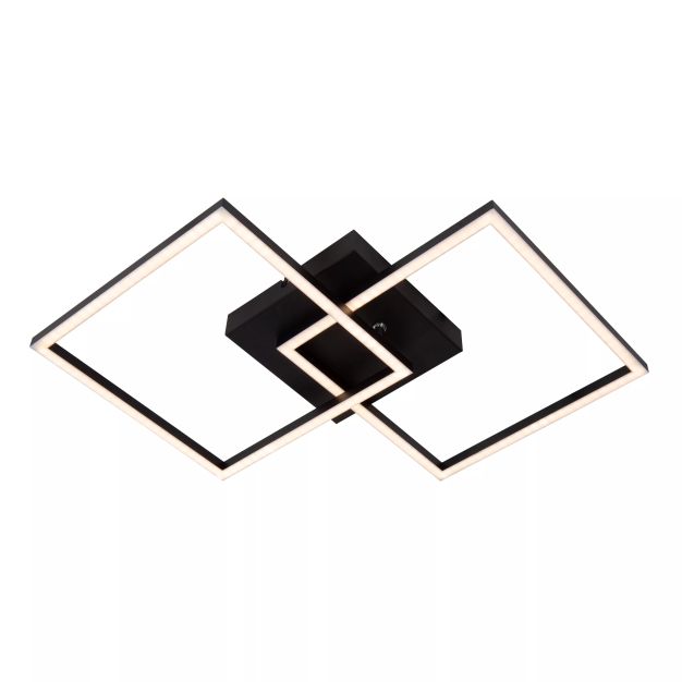 Lucide Arianne - Deckenleuchte - 58 x 35,5 x 6,5 cm - 23W LED inkl. - einstellbare Lichtfarbe - schwarz
