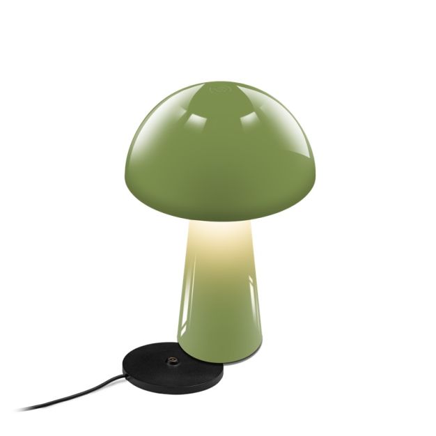 Century Italia Coco - kabellose Outdoor-Tischleuchte mit Ladestation - Ø 16 x 25,5 cm - 1,5W dimmbare LED inkl. - IP44 - grün