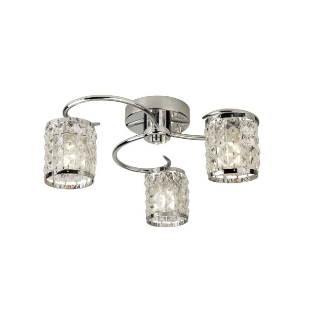Searchlight Royal - Deckenleuchte - Ø 43 x 17 cm - IP44 - Chrom