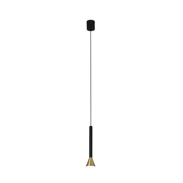 Faro Danka - Hängeleuchte - Ø 8 x 25,5 cm - 6W LED inkl. - gold und schwarz