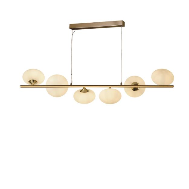 Searchlight Pebble - Pendelleuchte - 100 x 120 cm - Gold und Opal