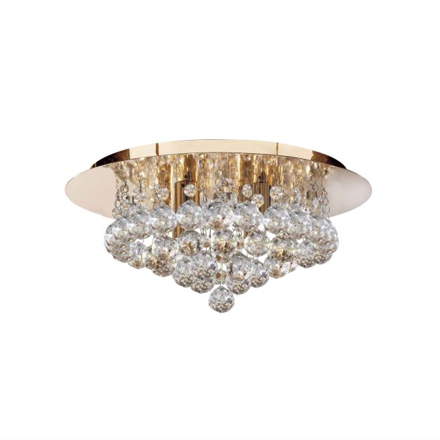 Searchlight Hanna - Deckenleuchte - Ø 35 x 17,5 cm - gold