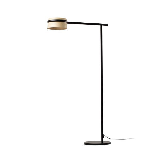 Faro Loop - Stehleuchte - 125 cm - 7W dimmbare LED inkl - schwarz und hellbraun