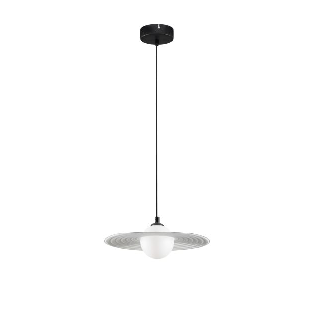 Nova Luce Reflet - Hängelampe - Ø 30 x 220 cm - Sand schwarz und Weiß