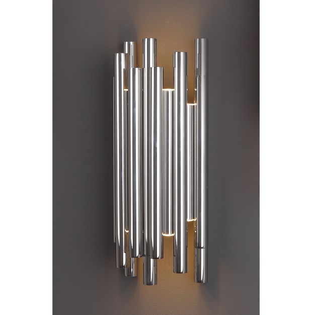 Maxlight Organic - Wandleuchte - 10 x 19 x 43 cm - 8 x 1W LED inkl. - Chrom