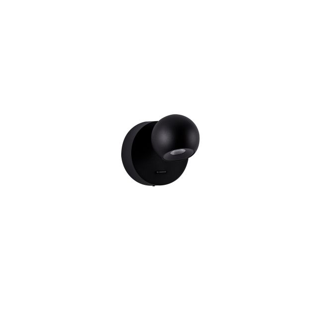 Nova Luce Sfera - wandleuchte - Ø 9 x 11 cm - 6W LED inkl. - sand schwarz