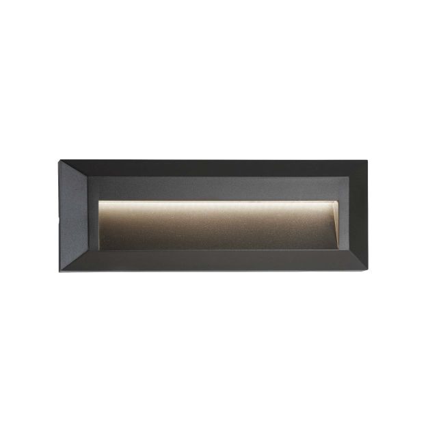 Searchlight Ankle - Wandeinbauleuchte - 23 x 2,7 x 8 cm - 1,7W LED inkl - IP65 - dunkelgrau