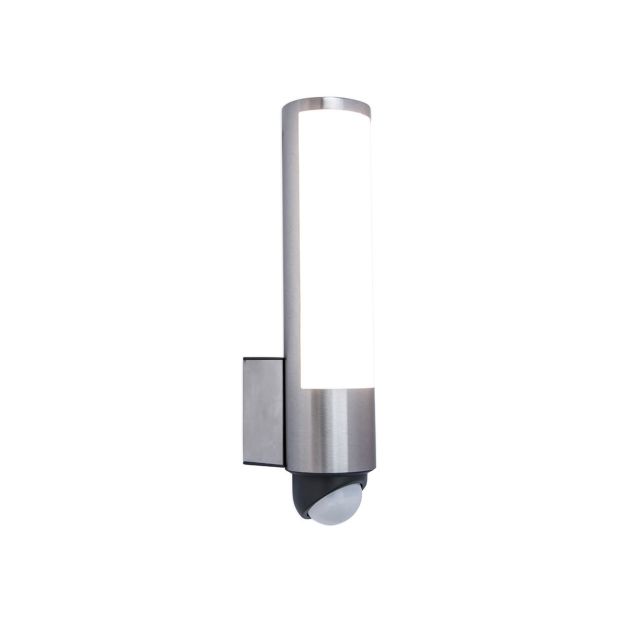 Lutec Leda - Außenwandleuchte mit Sensor - 7 x 11 x 34 cm - 15,5W LED inkl. - IP44 - grau