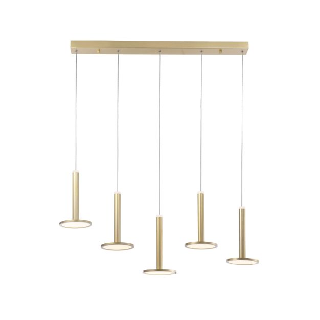 Nova Luce Palencia - Hängeleuchte - 107 x 15 x 150 cm - 53W LED inkl. - Messing gold