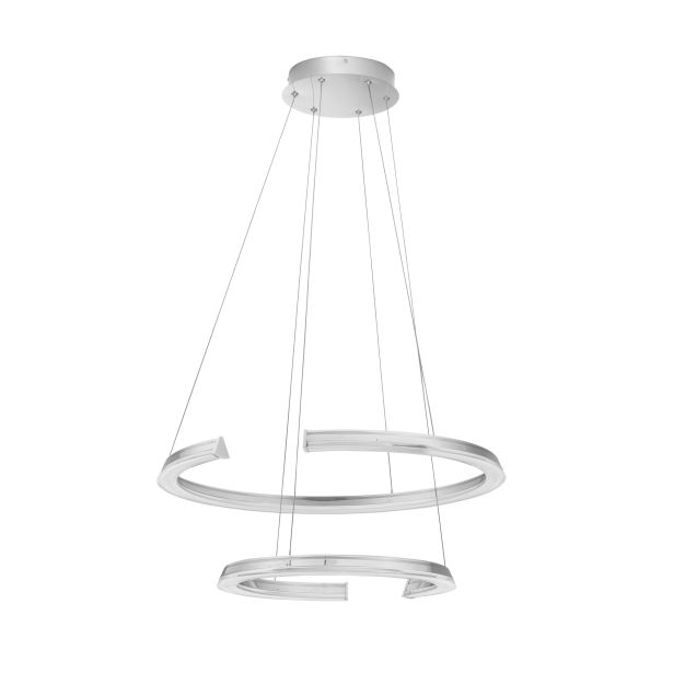 Nova Luce Elmo - Hängelampe  - Ø 63 x 120 cm - 70W dimmbar LED inkl. - Chrom Edelstahl