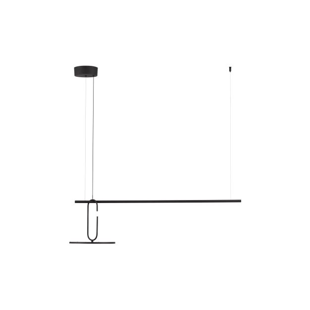 Nova Luce Gea - Hängelampe - 100 x 180 x 30 cm - 22W LED inkl. - sand schwarz
