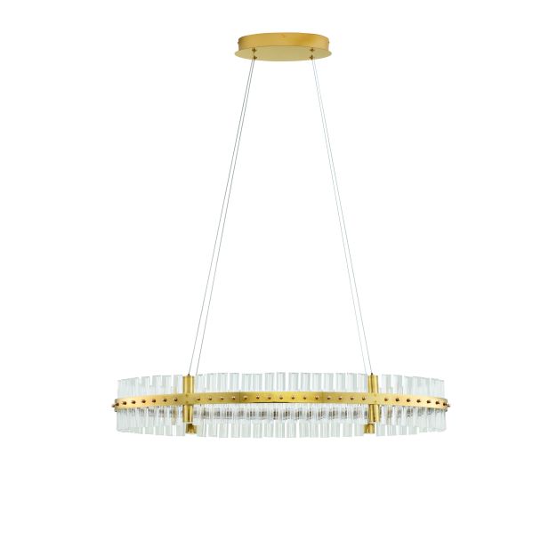 Nova Luce Kezo - Hängelampe - Ø 90 x 130 cm - 45W dimmbar LED inkl. - gold