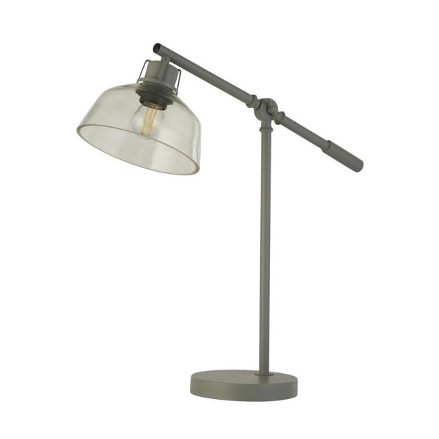 Searchlight Canterbury - Tischleuchte - 48 x 56 cm - grau und transparent