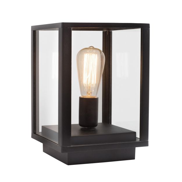 Nova Luce Zest - Sockellampe - 20 x 20 x 29 cm - IP54 - dunkelgrau