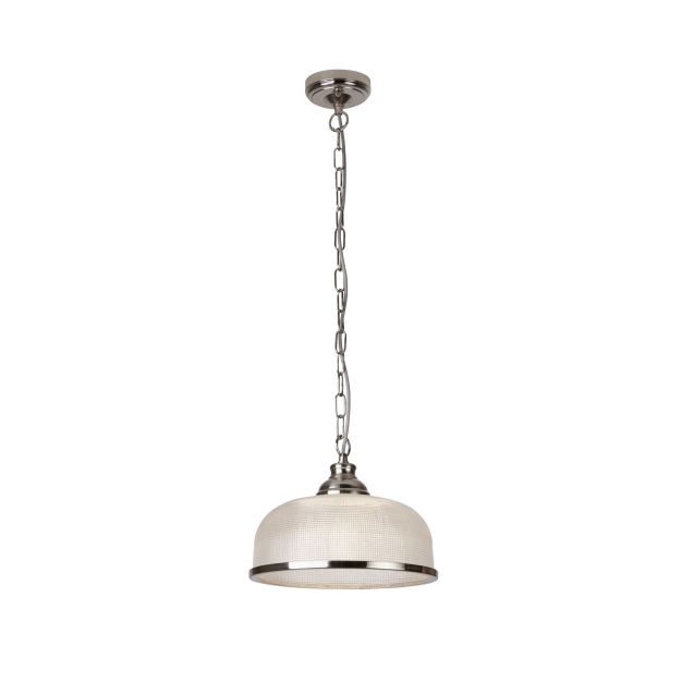 Searchlight Bistro II - Pendelleuchte - Ø 27 x 77 cm - satiniert silber