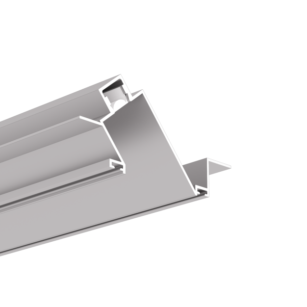 Klus Pok-us - LED-Einbauprofil für 16mm Gipskarton - 1,2 cm Fensterbreite - Aluminium