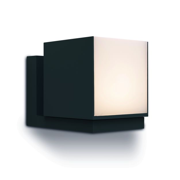 Lutec Cuba - Außenwandleuchte - 10 x 14,8 x 11,6 cm - 12,2W LED inkl. - IP54 - schwarz