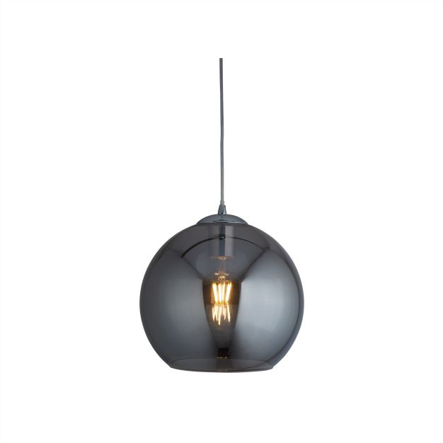 Searchlight Balls - Hängeleuchte - Ø 30 x 120 cm - Rauchglas