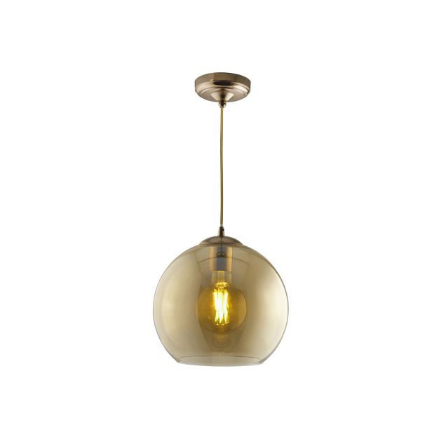 Searchlight Balls - Pendelleuchte - Ø 30 x 120 cm - bernsteinfarben