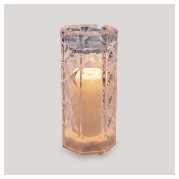 New Garden Jack 20 Lux - wiederaufladbare Tischleuchte - Ø 9,4 x 20 cm - 1W LED inkl. - IP54 - transparent