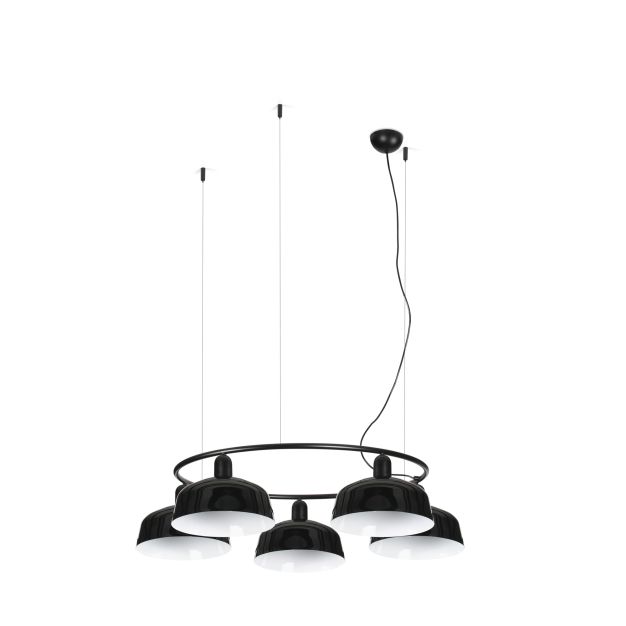 Faro Tatawin M - Pendelleuchte - Ø 96,6 x 100 x 210 cm - schwarz satiniert und schwarz glänzend