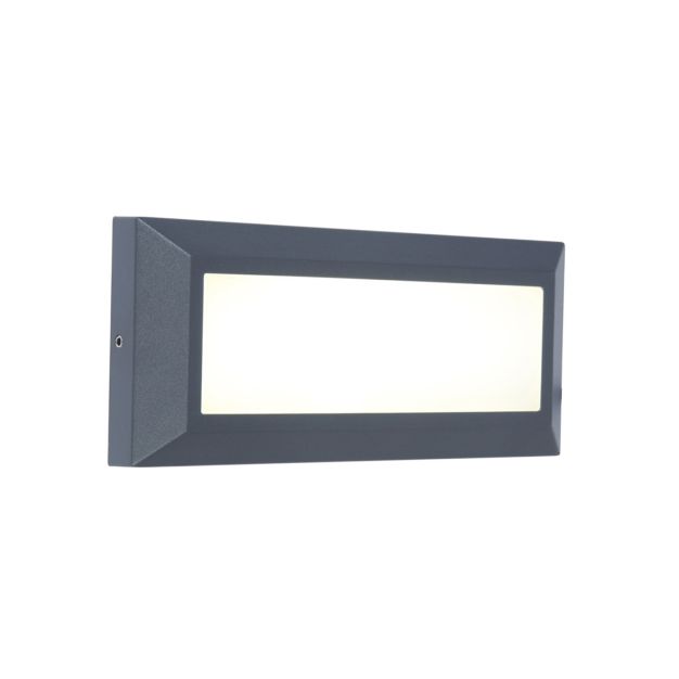 Lutec Helena II - Außenwandleuchte - 23 x 3 x 10 cm - 11W LED inkl. - IP54 - dunkelgrau