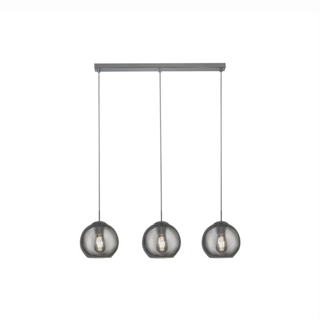Searchlight Pendants - Hängeleuchte - 80 x 20 x 150 cm - Rauchglas und Chrom