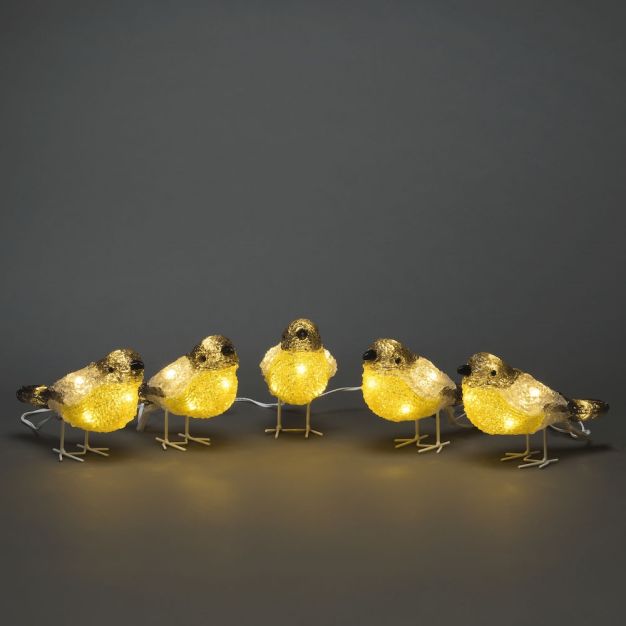 Konstsmide Weihnachtsbeleuchtung - Vögel - 10 x 16 x 500 cm - IP44 - transparent