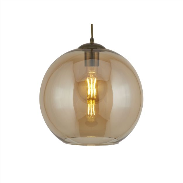 Searchlight Balls - Pendelleuchte - Ø 25 x 120 cm - bernsteinfarben