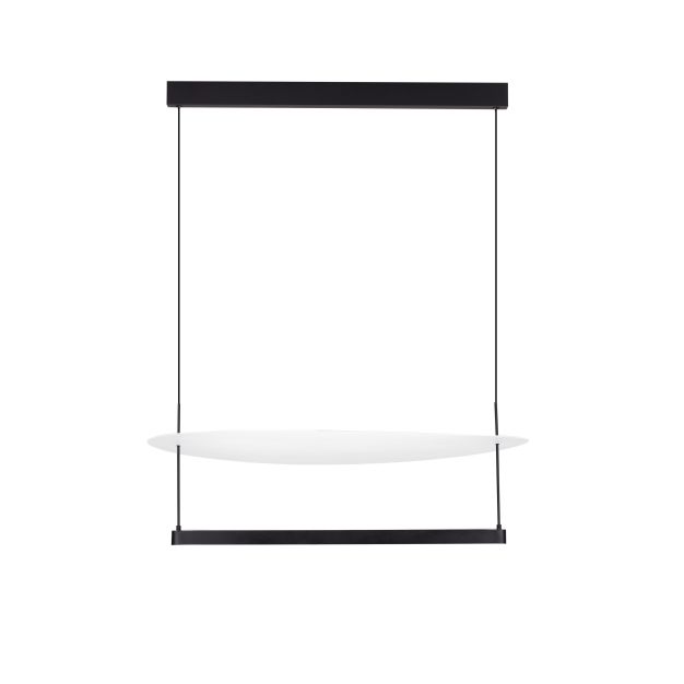Nova Luce Diona - Hängelampe - Ø 80 x 160 cm - 55W dimmbar LED incl. - sand schwarz und weiß