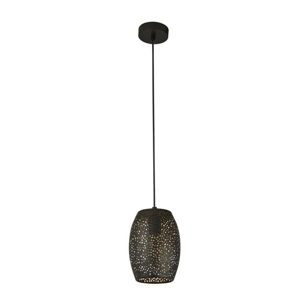 Searchlight Laser - Pendelleuchte - Ø 15 x 120 cm - schwarz und gold